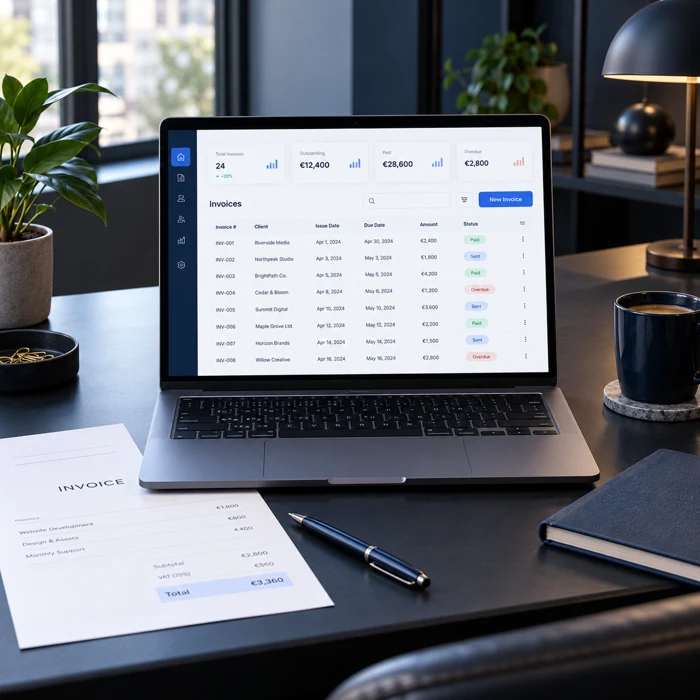 Professional invoicing and payment management dashboard